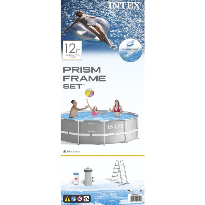 Aufstellpool INTEX Frame Pool Set Prism Rondo Ø 366 x 99 cm mit Zubehör