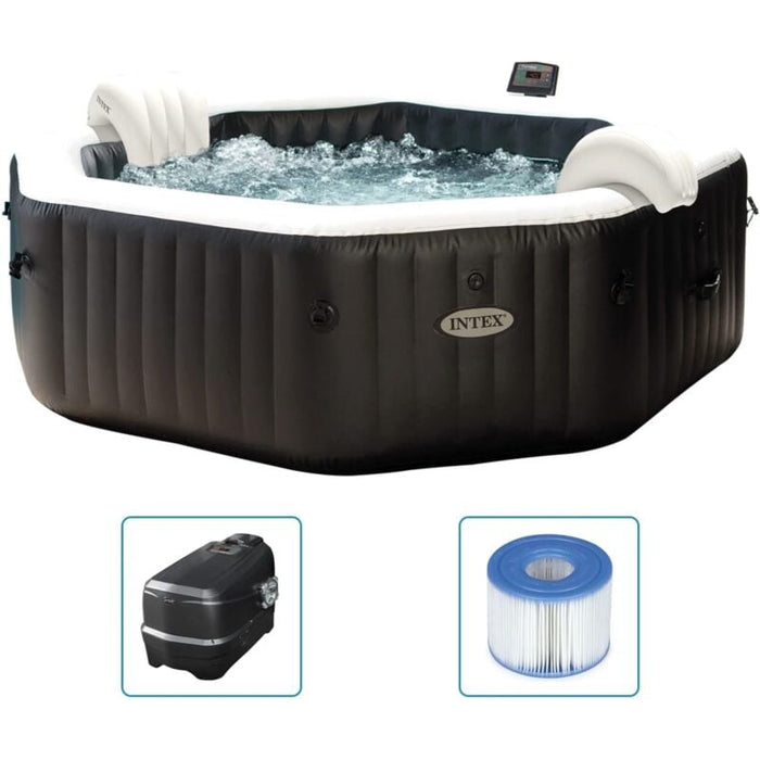 Intex Whirlpool "Pure Spa Kombi Octagon Bubble Jet" mit integriertem Salzwassersystem Ø 218 x 71 cm