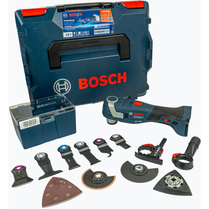 Bosch Akku-Multi-Cutter GOP 18V-34 + Zubehör + L-BOXX ohne Akku und Ladegerät