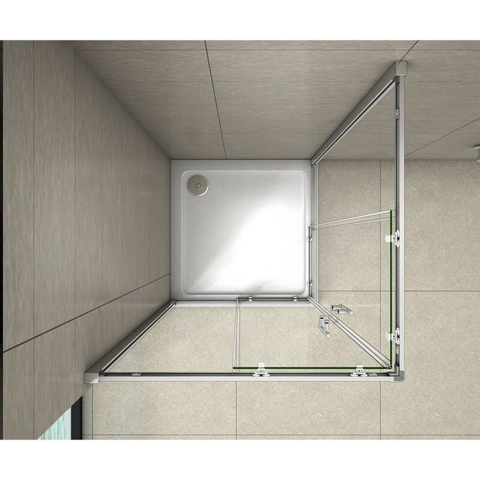 80x80x185cm Duschkabine Duschabtrennung Schiebetür 5mm ESG Glas Dusche Eckeinstieg Dusche