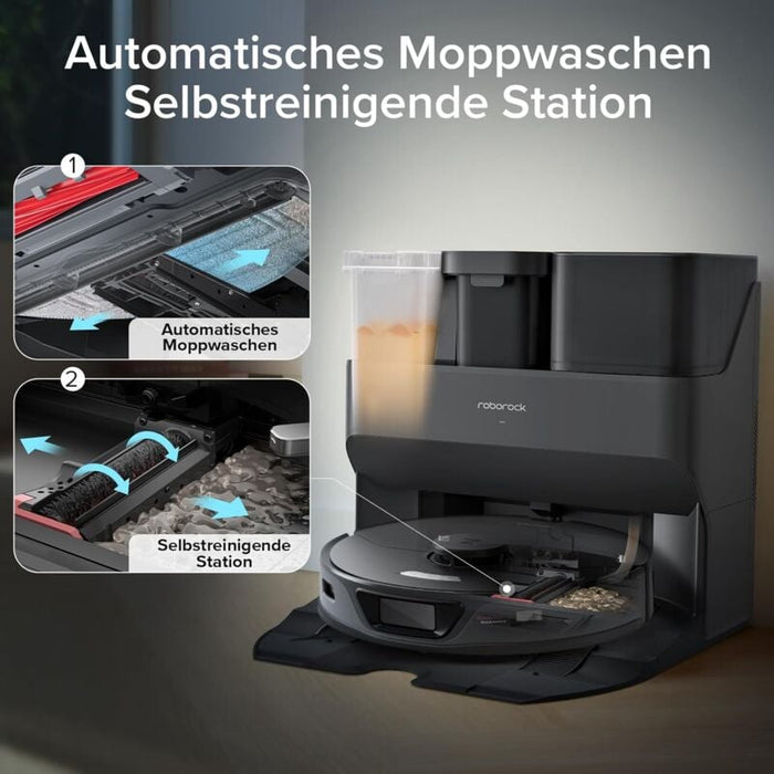 Roborock S7 Max Ultra Roboterstaubsauger Sonic 5500 Pa, aktive Hindernisvermeidung, App/Sprachsteuerung