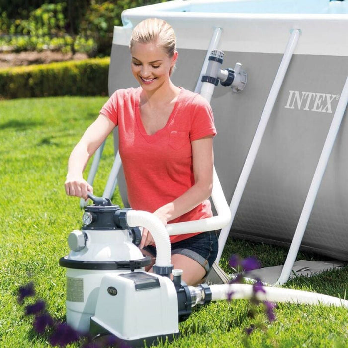 Intex 26652 Sandfilteranlage 12.000 l/h Pool Pumpe Filterpumpe Krystal Clear